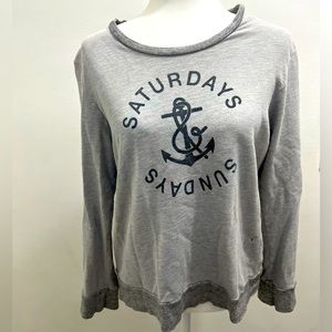 Sundry Anthropologie Grey Saturdays Sundays Anchor Knit Sweatshirt EUC size S